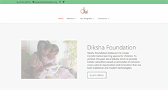 Desktop Screenshot of dikshafoundation.org